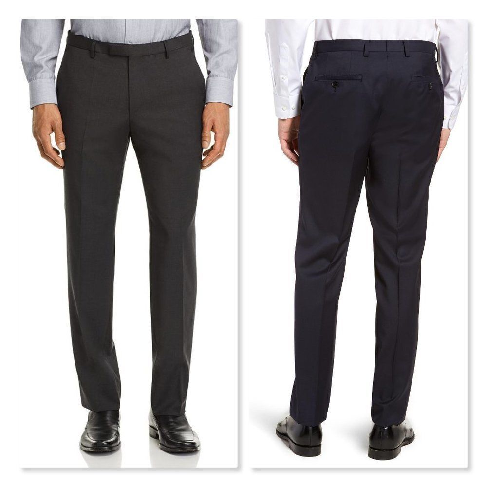 Boss Leenon Black Wool Dress Pants Sz 34r